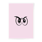 Cartoon Owl Eyes Photographic Prints, Quirky Art, Eye Prints, Fun Wall Decor, Playful Art Print, Cartoon Art, Animal Eyes - Tawshia